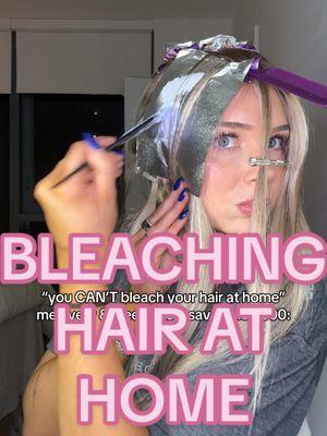 i do what i want 😜 #hairathome #bleachinghairathome #diybeauty #blondehair 