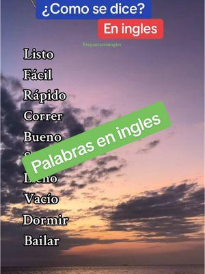 Palabras en ingles #ingles #inglesfacil #inglesrapido #aprendeingles78 #inglesparatodos #inglesamericano 