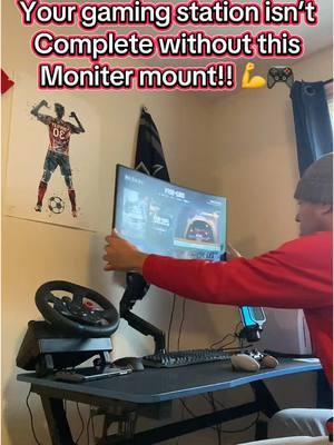 Adjustable monitor mount for the perfect setup 🎮 #monitormount #desksetup #TechSavvy #gaming #gam