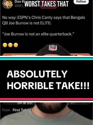 #greenscreen ABSOLUTELY HORRIBLE TAKE!!! #fyp #nfl #football #sports #rant #viral #trending #opinion #bengals #cincinnatibengals #joeburrow #chriscanty #elite #badtake #horrible #wtf #wow #crazy #firsttake #reallybad #footballtiktok #sportstiktok 