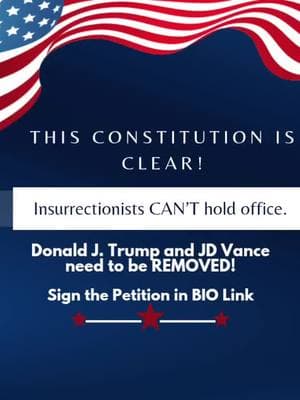 A Petition link to REMOVE Donald J. Trump and Vice President JD Vance for violations of the 14th Amendment and Endangerment of the Amercan people is in my bio. Please sign the Petition and share it with everyone you know who feels the same way. Make this Petition go viral! #viralvideo #petition #removetrump #14thAmendment #violations #ImpeachTrump #RemoveVance #CallToAction #ProtectAmerica #CongressDoYourJob @Congressman Maxwell Frost @Congressman Greg Casar @Congresswoman Rashida @CongresswomanJayapal @congresswomanhoulahan #jasminecrockett #americanpeople #unite #BlackTikTok #share #followme #blackwomen #blackmen #latina #latino #hispanic #asian #letsgo 