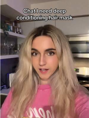 okay help #brittagrace #hairmask #hairtok #haircare #curlyhair #blondehair #hairhealth 