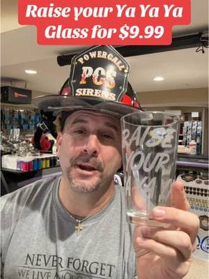 Raise your Ya Ya Ya custom engraved soda lime glass only $9.99.  #raiseyourya #raiseyouryayaya🌬️ #engravedglass #sodalime #raiseyouryayaaaa #laserengraving #powercall #powercallsirensdotcom #trending 