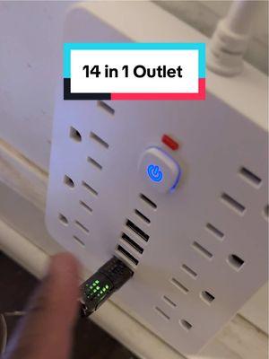 14 in 1 outlet. This thing is great! #outlet #charger #officeequipment #multicharger #fyp 