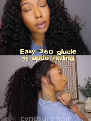 One 360 wig for 2 hairstyles, so good for me, try it now. #gluelesswig #cynosure #cynosurehair #cynosure360wig #360wig #wig 