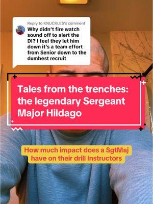 Replying to @KNUCKLES tales from the trenches: the legendary Sergeant Major Hildago #military #training #drillinstructor #recruits #sergeantmajor #Love #care #mentor 