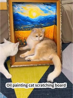 Art meets play! 🎨🐾 Our cat scratching board doubles as an oil painting frame, adding a touch of elegance to your home while keeping your kitty entertained. Scratch away in style! 😺✨ #CatScratchingBoard #ArtisticTouch #HappyCatHappyHome