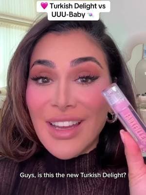 @huda settles the debate once and for all, is our UUU-BABY lipgloss the new 2025 #TurkishDelight? 👀 #ItGirlGloss #JuicyLips #ValentinesMakeup #BabyPinkLipGloss 🎥: @thebeautyradar @glossmuse