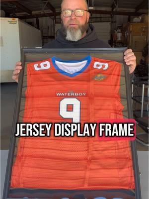 Jersey Display Frame #basketball #baseball #football #jersey #jerseyframe #sports #shortstory #footballjersey #baseballjersey #basketballjersey #soccertiktok #TikTokShop #keepsake #highschoolsports 