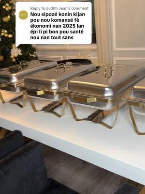 Replying to @Judith Jean #famnayisien #haitiantiktok🇭🇹 #hatiantiktok #chaffingdishes #buffetset #chaffingdish #partysetup 