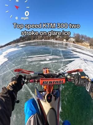 Got er up near 80 at the end, definitely had more in it #ktm #300xcw #ice #dirtbike 