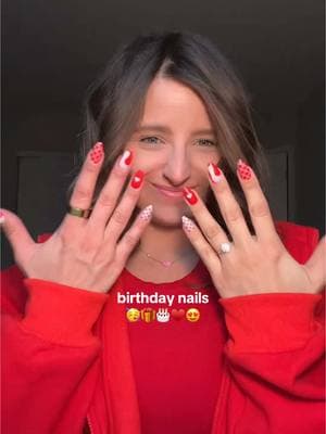 birthday nails 🥳🎁♥️ #birthday #everyoneitsmybirthday #nailtransition #pressonnails #creatorsearchinsights @Nail Reformation 