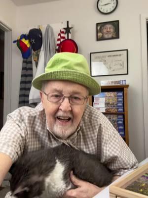 Buttons and me working on a new puzzle #fypシ #foryou #foryoupage #oldmansteve #tiktok #jigsawpuzzle #puzzlechallenge #f 