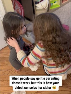 Oh my Mom heart 🥹🫠 #girlmom #MomsofTikTok #toddlermom #gentleparenting #parenting #parentingtips #parentinghacks #compassion #kindness #sisters #daughters #bigfeelings