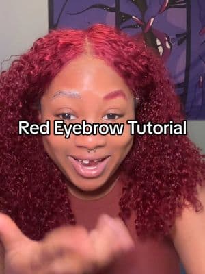 #stitch with @Kamaria How to: Red Eyebrows #redbrowtut #coloredbrowstutorial #coloredbrowtutorial #kamarialewiss 