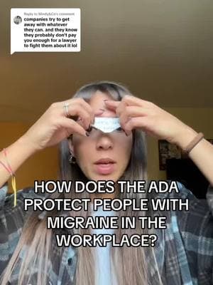 Did you know that you can actually ask for these accomodations? #ada #migraine #disabilityawareness #migrainerelief #migraineawareness #cefaly 