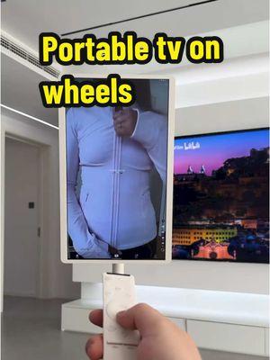 TV/Tablet on wheels. I can watch movies, play games anytime, anywhere, and even have company in the bathroom! #portabletablet #portabletv #homemusthaves #tiktokmademebuyit #homegadgets #portabletv #portabletvonwheels  #touchscreentv#techtok 