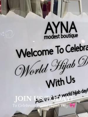 Join Us TODAY for World Hijab Day at Ayna! 🎀 Celebrate the beauty, significance, and diversity of the hijab with us When: Saturday, February 1st Time: 12 PM - 6 PM Where: Ayna Boutique Special Offers - Chiffon, Jersey & Modal Hijabs: $10 Each! - Satin & Printed Hijabs: Buy 2, Get 1 Free! 🧁 Enjoy complimentary refreshments & desserts while exploring our collection. 🧕🏻 Try on a hijab and learn more about this beautiful expression of modesty. Bring your friends and family for an unforgettable day of connection, learning, and style! #WorldHijabDay #ModestFashion #AynaBoutique