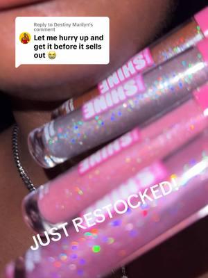 Replying to @Destiny Marilyn Our glittery holographic lipglosses has just restocked 😍 Now on our NEW Valentine’s Day tubes + bundle 💕 #holographiclipgloss #valentinesdaygift #lipgloss #glitterlipglosses 