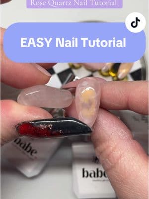 Rose Quartz Nail Tutorial All products used are from @PF BackStage  White Ink BABE: Cardi, Matte, & Shiny Top Coat  Discount code is: DELIAROCKS  #profilesbackstage #rosequartz #rosequartzcrystal #nailarttutorial #nailarttutorials #crystaltok #nailartvideos 