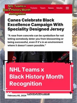 Happy Black History Month to all who celebrate! Black history is 365 however it will be interesting to observe how American NHL teams recognize the month in 2025 considering changes in the federal administration. Many types of people enjoy the sport, hockey is for everyone. #creatorsearchinsights #NHL #hockey #carolinahurricanes #floridapanthers #hockeytok #hockeytiktoks #sports #sportstiktok #fy #fyp #foryoupage #BlackTikTok #blackhistorymonth #blackhistory 