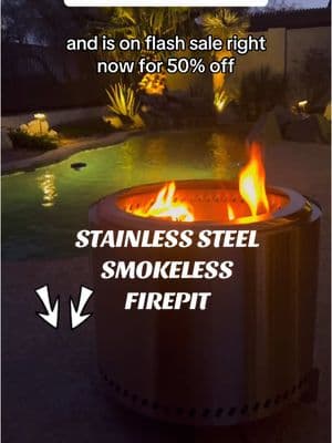 This stainless steel smokeless Firepit brings warmth and ambiance anywhere!  #firepit #smokelessfirepit #patio #campinglife #rvlife #Outdoors @Sweet Furniture 