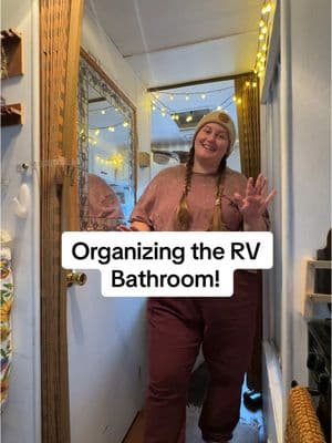 The over the door organizer is sooo nice! Much more functional that what we had going on before. #rvlife #rvliving #rvorganization #smallspace #organizing 