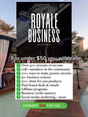 RBA is about to BLOW UP and be a game changer for so many in 2025!  For under $50 you can learn SO much about #howtomakemoneyonline and beyond!   🔗 in bio  #howtoselldigitalproducts #digitalmarketingforbeginners #digitalproductsforbeginners #rba #royalebusinessacademy #waystomakemoneyonline 