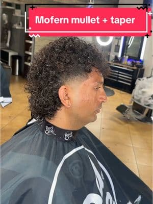 Modern mullet + taper #selftaughtbarber #barberlife #barberstyle #vshape #burstfade #labarber #losangelesbarber #midtaper #menshaircut