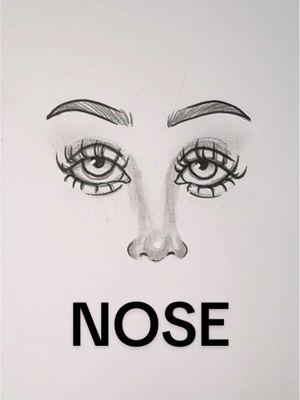 How to draw a nose (easy way) #howtodraw #tutorial #howto #fyp #nose #nosedrawing #sketch #