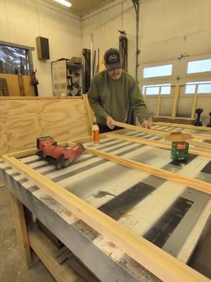 Putting together some inner bedframes for a murphy bunk build. Following a set of plans on this build from Create-A-Bed company that provides murphy bed hardware kits. #bunkbeds #furniture #woodworking #woodtok #woodshop 