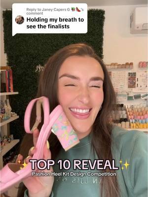 Replying to @Janey Capers G 📚👠 SO! MUCH! FUN! Who has your vote? 👀😍✨ thank you again to ALL of you who submitted designs - your passion for Pashion means everything 💖 #convertibleheels #customshoes #top10 #shoedesign #bts #productdevelopment #competition 