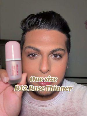 Testing out the brand new @ONE SIZE BEAUTY B12 base thinner luminous vitamin pearl boosting serum. $36 This is supposed to be a serum you can use alone or a mixing medium to help sheer out full coverage foundations and create a skin tint. What do you guys think? #onesizebeauty #makeupreview #beautyboy #meninmakeup 