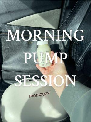 Morning Pump Session 🐮🍼 The thirst is REAL when breastfeeding #breastfeeding #motifluna #pumpingmama #morningpumpsession #breastmilktok 