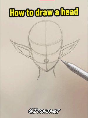 How to draw a head & face in proportion #art #drawing #howdraw #howtodrawahead #head #sketch #sketchbook 