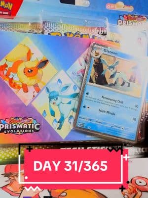 Day 31/365 Prismatic Evolutions #glaceon #flareon #pikachu #pokemon #eeveelution #pokemonpulls #pokemoncards #pokemontiktok #pokemonpacks #pokemontcg #eevee 