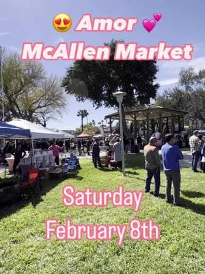 🌹 Countdown to Love & Local Finds! 💕 The countdown is on! Amor McAllen Market is happening Saturday, February 8th, at Archer Park in downtown McAllen! 🎶🛍️ Get ready to shop local vendors, enjoy live music from the talented kids at School of Rock, and find the perfect Valentine’s Day gifts. Plus, you’ll love the tasty eats from our food section!  😎🐾 Chairs and picnic blankets welcome. And don’t forget your furry friends! 📅 Saturday, February 8th, 2025 ⏰ 11:00 AM – 4:00 PM 📍 Archer Park, McAllen, TX 🎟️ Admission: FREE 🧑‍🍳 Vendor registration is now closed—thank you to everyone who applied! Tag your crew and mark your calendars—who’s ready to shop, eat, and enjoy a day in the park with us next weekend? 💘✨ #ExploreMcAllen #amormcallenmarket 