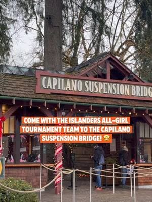 The #Isles All-Girl Tournament Team visited Capilano Suspension Bridge Park! 🤩 #NHL #isles #islanders #wickfest #vancouver #suspensionbridge 