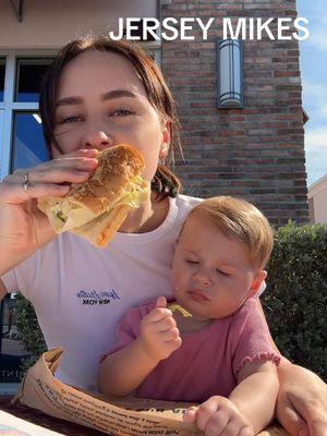 we 🫶🏼 sandwiches! esp @jerseymikes 🥪 and pickles of courseeee  . . . #eatwithme #jerseymikes #sandwiches #eatwithus #fyp #Foodie #mukbang #momtok ##babymukbang##girlmom##creatorsearchinsights