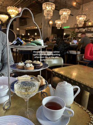 soho house’s afternoon tea at the allis is a must add to your chicago bucket list! champagne, tea, and small bites are served every saturday from 2-4pm!! @Soho House #chicago #chicagotiktok #thingstodoinchicago #sohohouse #sohohousechicago #theallis #chicagofood #tea #afternoontea #foodtiktok #february 