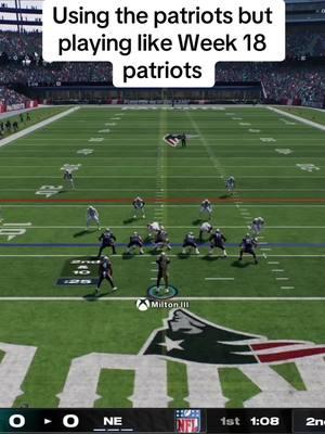 Using the patriots but playing like Week 18 patriots #madden #madden25 #maddenhead #maddenheadhd #capcut 