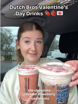 dutch bros valentine’s day drinks review 🍫🍓💌 chocolate covered strawberry iced mocha & strawberries and cream blended rebel @Dutch Bros Coffee #dutchbros #dutchbroscoffee #dutchbrosdrinks #ValentinesDay #valentinesdaydrinks #chocolatecoveredstrawberry #strawberriesandcream #dutchbrosorders #coffee #coffeereview 