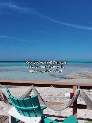 Yep, you’re right! Disney is only for kids. Meanwhile, I’ll just be over here… suffering in absolute paradise. 😌 Castaway Cay’s adults-only beach = peace, quiet, and zero responsibilities. Disney really thought of everything. Pro tip: Let the kids live their best life in the kids’ club while you sip a cocktail and enjoy this view. 🍹 Want to plan your own Disney Cruise escape? Fill out the form in my bio, and I’ll help make it happen!  ❤️ The BEST PART: Our expert planning is complimentary as we’re paid by Disney. So if anything, we can try to find you a better price but there’s no chance you’ll be paying one cent more than if you booked it yourself! And, having a Disney pro on speed dial who has the BEST Disney Cruise tips and tricks isn’t too bad of a perk either 😉 Fill out form in my bio to start planning your Disney Cruise vacation today! 🚢🏖️ #disneycruise #castawaycay #adultsonly #disneyadult #kidfree #disneycruiseline #dcl #thoughtfultravelers #serenitybay #bahamas #paradise #cruise #cruisetok #distok  Let me know if you want any tweaks!