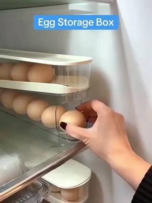 Egg storage box, 1 count space saving rolling egg holder fridge storage box.  What you see what you get Check out from yellow basket  #homekitchen #kitchen #egg #eggstorage #eggcontainer #eggorganizer #kitchenaccessories #TikTokShop #checkout #fyp 