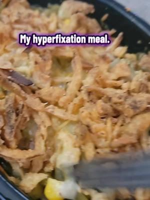 Tater Tot Casserole + Green Bean Casserole = Hyperfixation Meal. #dinner #Casserole #onions #greenbeancasserole #tatertotcasserole #Midwest #hotdish #Protein #Hyperfixation #meal #yum #cookwithkat #groundbeef #iron #greenbeans #corn #quickrecipes #easydinner 