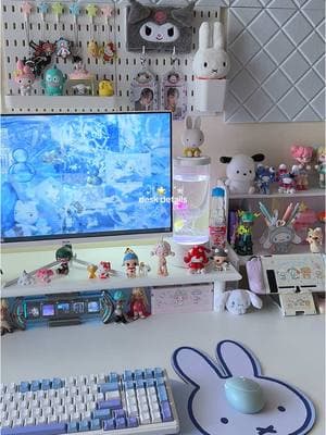 updated desk tour .ᐟ.ᐟ ⭐️ #desksetup #deskdecor #RoomTour #setuptour #desktour #RoomTour #roomdecor #trinkets #miffy #sanrio #kawaii #maximalism #popmart #pegboard #fyp #foryou 