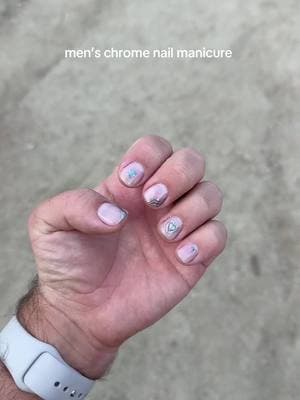 thoughts?? 🤔 #mensnails #mensnaildesigns #manicure #naildesigns #chromenails #malemanicure 