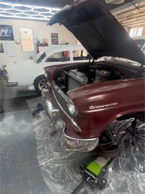 All the suspension and brakes are removed from my Filthy55 and time to do some serious upgrades now!! #racepartsolutions #trifivenationals #55chevy #americangrafitti #twolaneblacktop #trifivechevy #falfa #trifiveera #trifivefriday #iaintnobodydork #verywicked55chevy #hotrod #patina #driver #cruiser #barnfind #shitbox #restomod #protouring #notrailerqueen #billetspecialties #trifivemafia #trifivechevys #patinacars #originalpaint #powerstopbrakes #newwheels  #muncie4spd #4speed #drumbrakes 