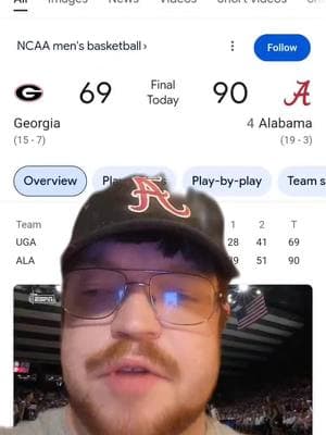 #greenscreen Alabama still rolling #collegebasketball #ncaabasketball #basketballtiktok #basketballseason #alabama #crimsontide #marksears #grantnelson #georgia #bulldogs #secbasketball  #HuluChippendalesDance #KAYKissCountdown #GamingOnTikTok 