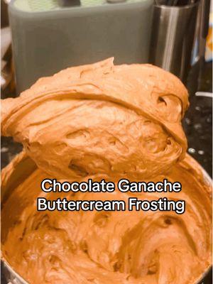 Chocolate Ganache Buterrcream Frosting! #frosting #buttercream #ganache #cake #baking #Recipe #food #dessert #fyp #spinningdishes